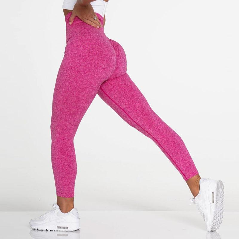 Nouveau Legging Rose Sans Couture Femme Vêtements De Sport Gym Push Up Legging Leggings De Levage Pour Femmes Leggings D'entraînement Sans Couture Pantalon De Yoga Taille Haute Sport Femme Fitness Vêtements De Sport Actifs