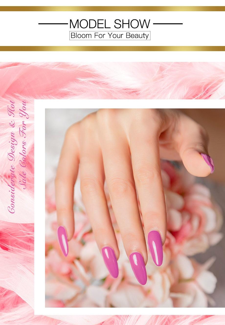 Nouveau Vernis à Ongles Gel Populaire pour Femmes, UV LED Permanent Effet Mat Brillant, Design de Luxe pour Femmes et Filles