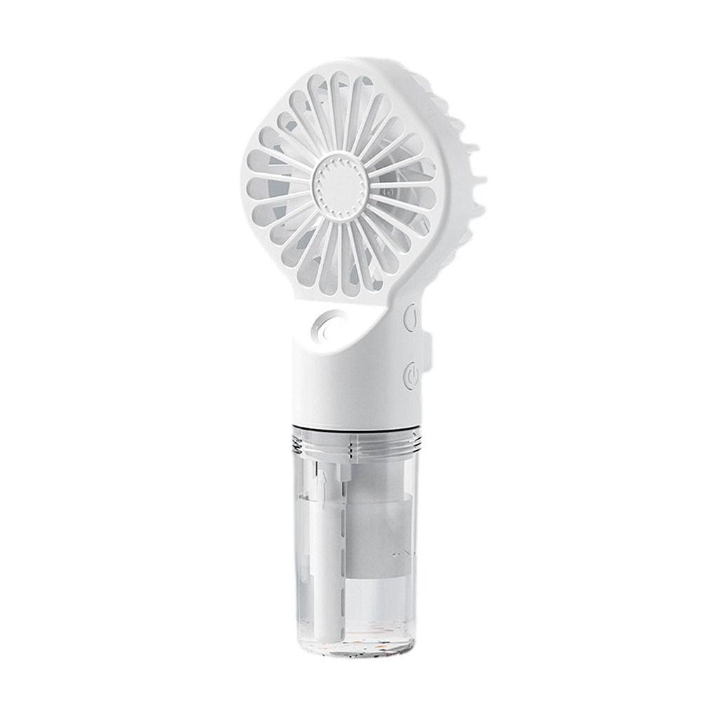 Nouveau Ventilateur Portable USB Rechargeable à Turbo Brise-Brumisateur, Ventilateur Silencieux de Climatisation à 4 Vitesses, Ventilateur de Brumisation Portable d'Extérieur, Mini Ventilateur Personnel Rechargeable sur Batterie pour les Voyages