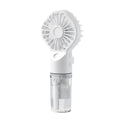 Nouveau Ventilateur Portable USB Rechargeable à Turbo Brise-Brumisateur, Ventilateur Silencieux de Climatisation à 4 Vitesses, Ventilateur de Brumisation Portable d'Extérieur, Mini Ventilateur Personnel Rechargeable sur Batterie pour les Voyages