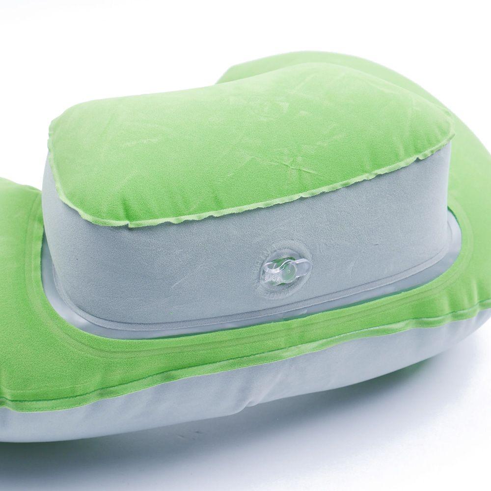 Nouvel oreiller de voyage gonflable en forme de U, support en PVC floqué ultra doux, oreiller de cou confortable pour le voyage, oreiller de cou gonflable pour l'avion avec masques de sommeil profilés 3D, oreiller de soutien du cou réglable pour le voyage