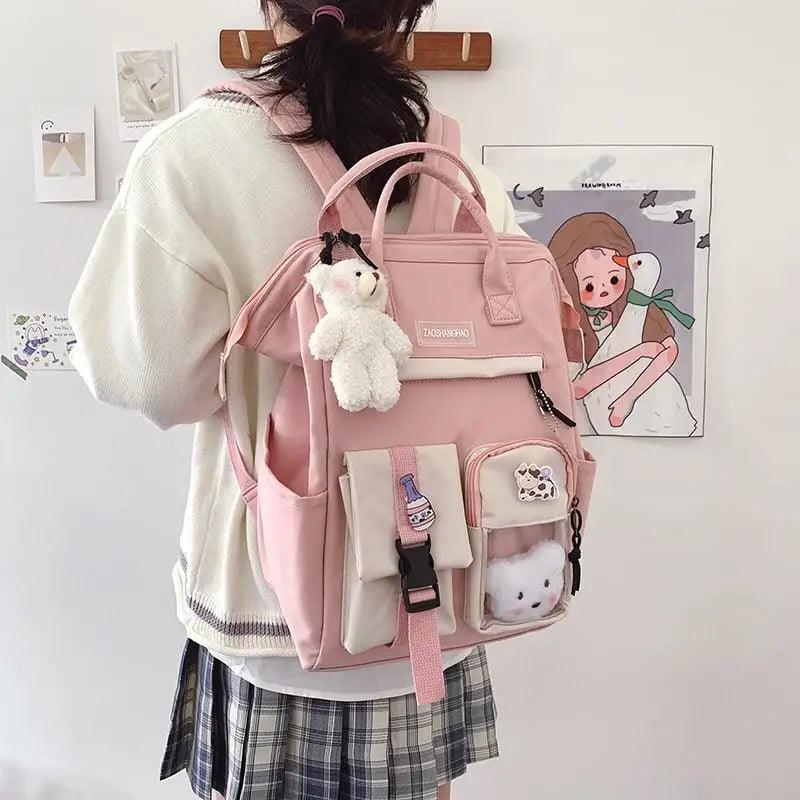 Nouveau sac à dos étanche violet couleurs bonbon pour femmes et filles, sacs d'école fantaisie pour adolescentes, joli sac de voyage