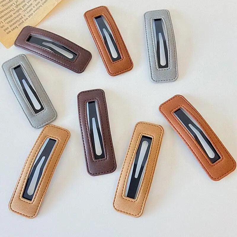 Nouvel élastique à cheveux en cuir PU rouge Automne Grandes filles Hiver Confortable Serre-tête Queue de cheval Forte élasticité Accessoires pour cheveux Femme