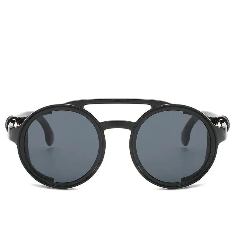 Nouvelles Lunettes de soleil rétro Design unique Monture ronde Style vintage Lunettes de soleil UV400 pour homme