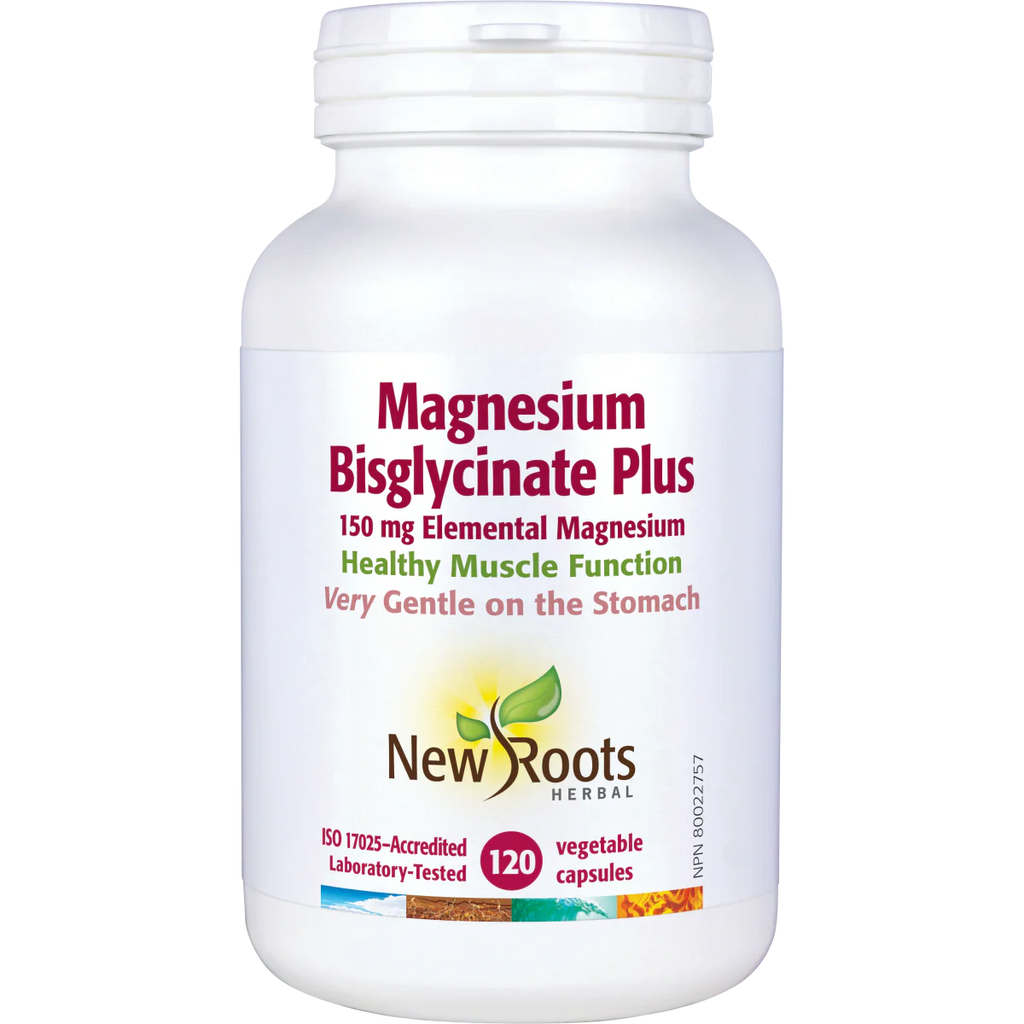 New Roots Herbal Bisglycinate de Magnésium Pur 130 mg 60 Gélules