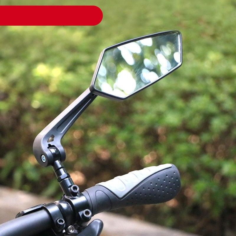 Nouveau Rétroviseur de Vélo Anti-Rayures en Verre, Grand Angle Clair, Vue Arrière pour Vélo, Cyclisme, Rétroviseur Arrière, Réflecteur de Guidon Réglable et Rotatif, Miroir de Sécurité en Acrylique Grand Angle, Nouvelle Lentille en Verre Anti-Rayures