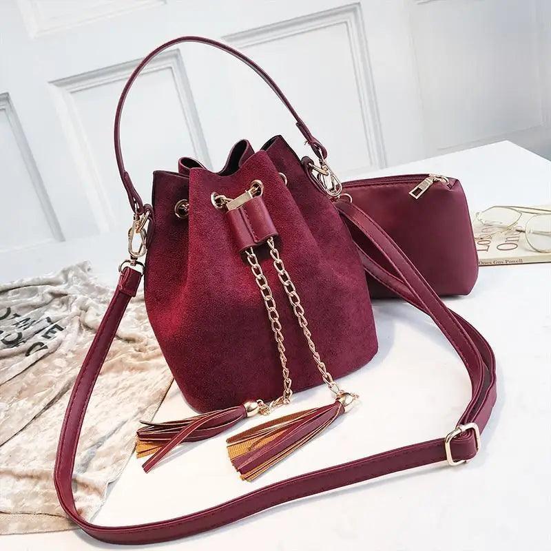 Nouveaux Sacs à Bandoulière Mini Sacs Mignons Sac Seau Sacs à Main Organisateur Petit Pompon Cuir PU Sacs à Bandoulière Femme