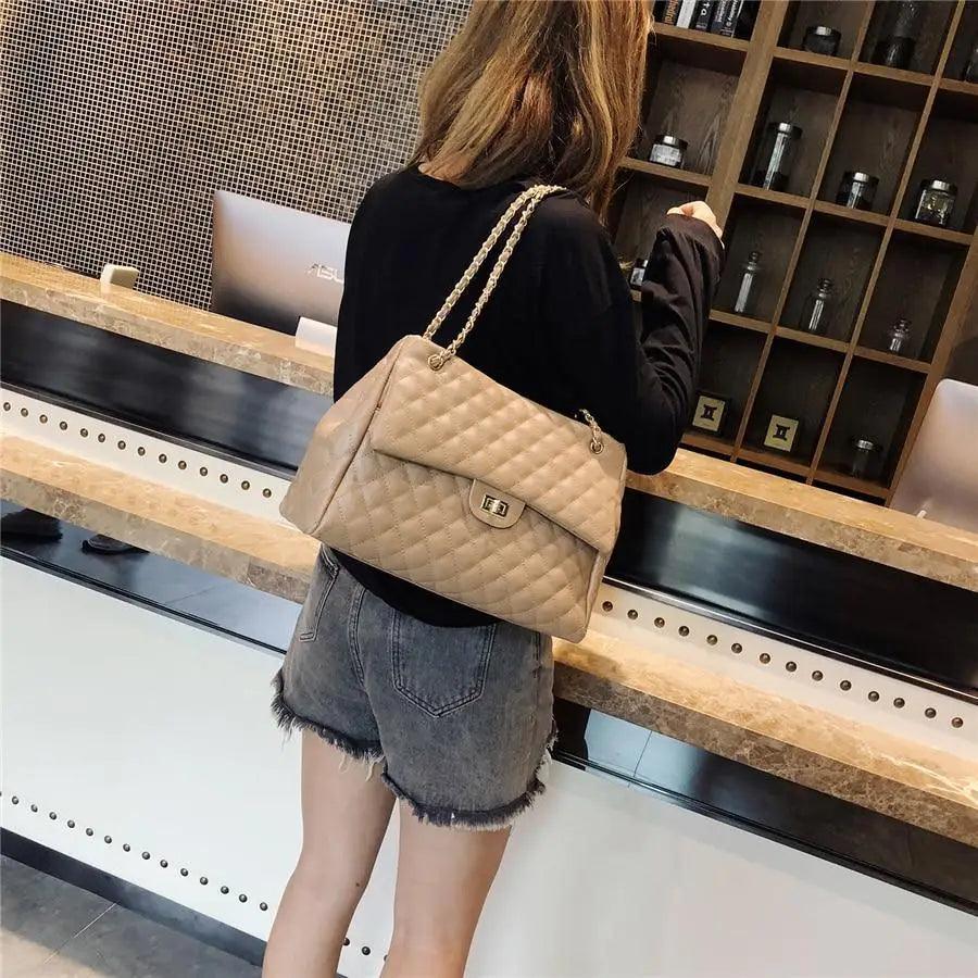 Sac à bandoulière en cuir synthétique pour femme, sac à main de luxe de grande capacité, sac bandoulière à la mode