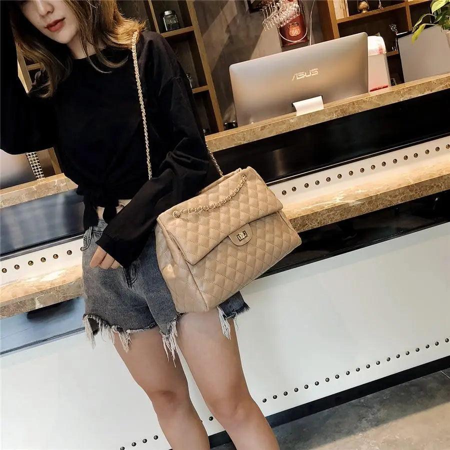 Sac à bandoulière en cuir synthétique pour femme, sac à main de luxe de grande capacité, sac bandoulière à la mode