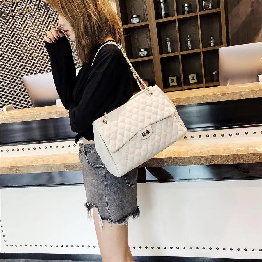 Sac à bandoulière en cuir synthétique pour femme, sac à main de luxe de grande capacité, sac bandoulière à la mode