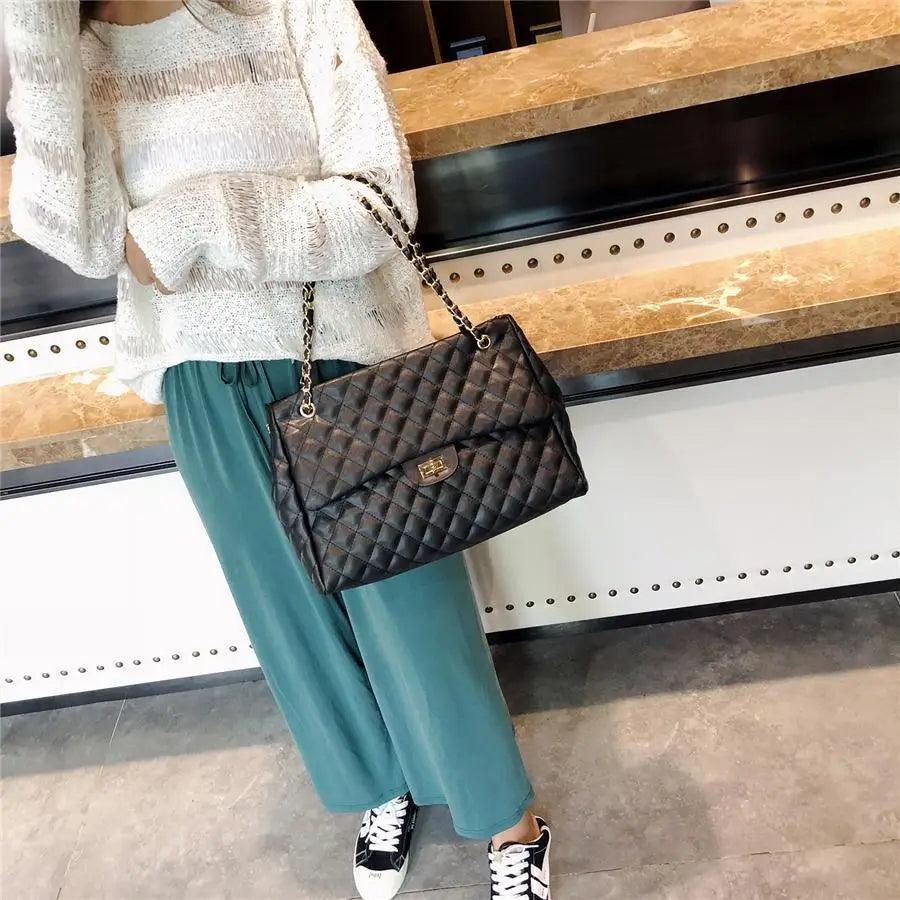 Sac à bandoulière en cuir synthétique pour femme, sac à main de luxe de grande capacité, sac bandoulière à la mode