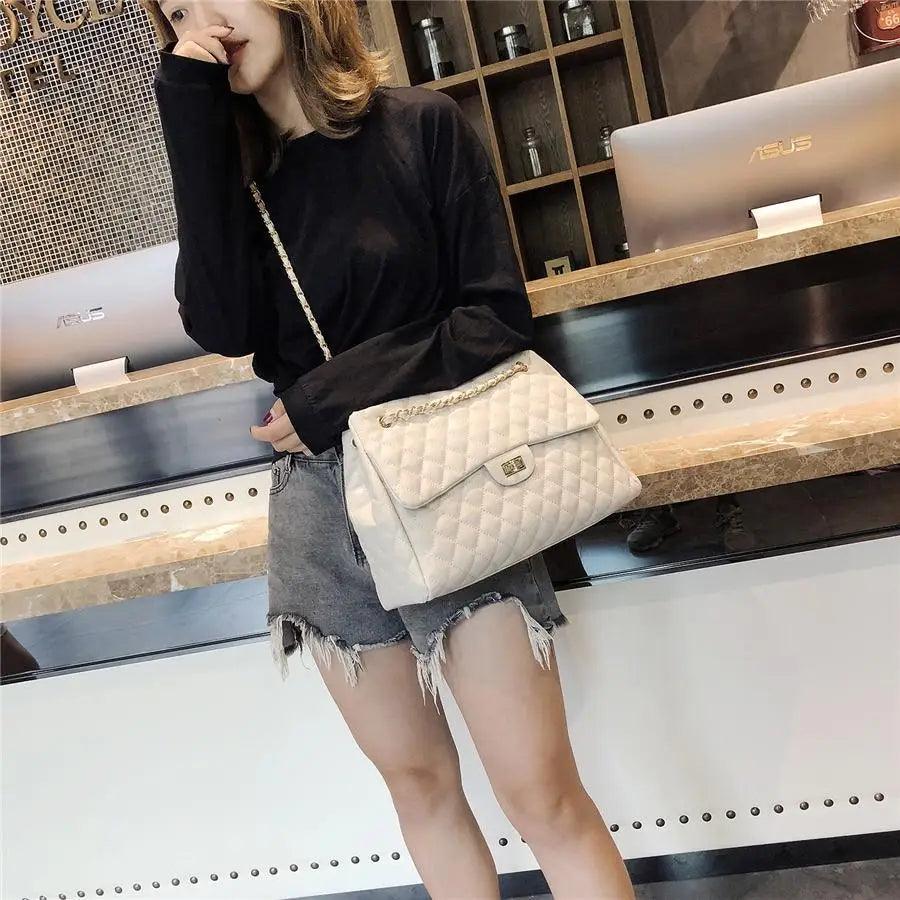 Sac à bandoulière en cuir synthétique pour femme, sac à main de luxe de grande capacité, sac bandoulière à la mode