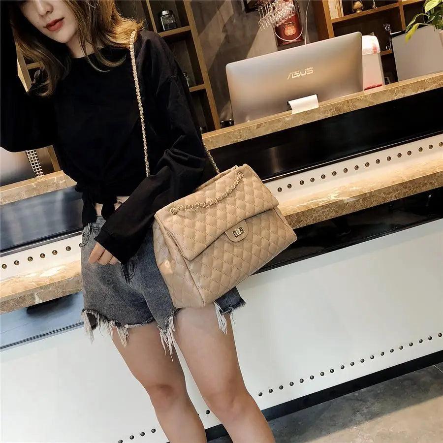 Sac à bandoulière en cuir synthétique pour femme, sac à main de luxe de grande capacité, sac bandoulière à la mode
