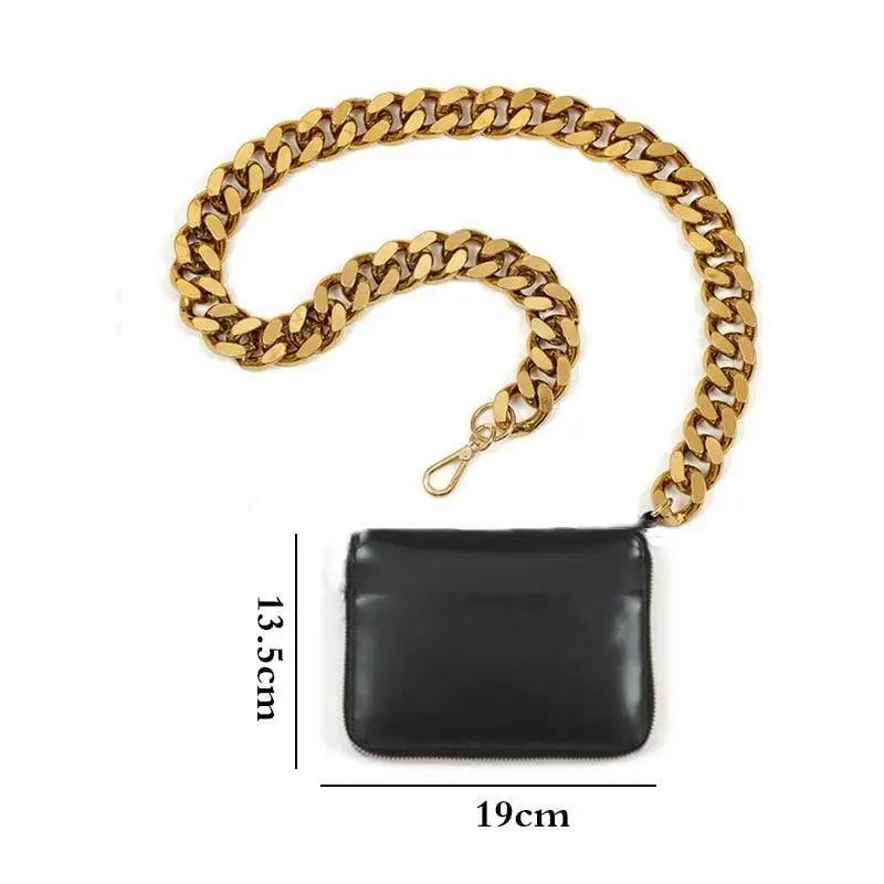 Nouveau sac à bandoulière en métal épais étincelant avec chaîne, portefeuille de vélo, mini sac, porte-monnaie. Sacs à bandoulière en cuir pour femmes, tendance.
