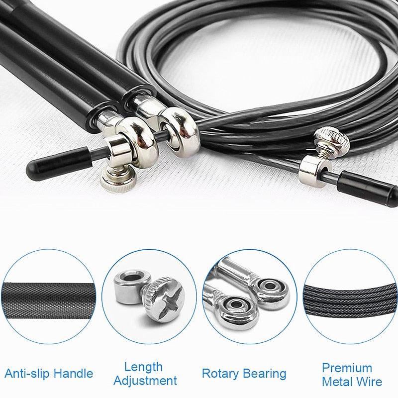 Nouvelle Corde à Sauter Rapide Fitness Cordes à Sauter Réglables Professionnelles Pour Boxe Fitness Entraînement Corde à Sauter Avec Poignée en Alliage d'Aluminium Pour Salle de Sport Maison
