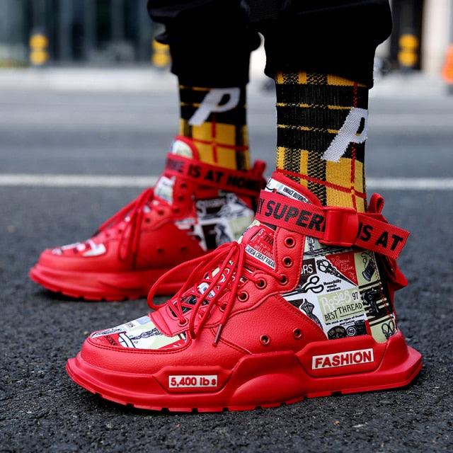 Nouvelles baskets de sport pour hommes de haute qualité, respirantes, légères, rouges, de luxe, de mode, de course, antidérapantes, de tennis, de sport, athlétiques, de marche, d'entraînement