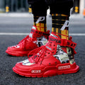 Nouvelles baskets de sport pour hommes de haute qualité, respirantes, légères, rouges, de luxe, de mode, de course, antidérapantes, de tennis, de sport, athlétiques, de marche, d'entraînement