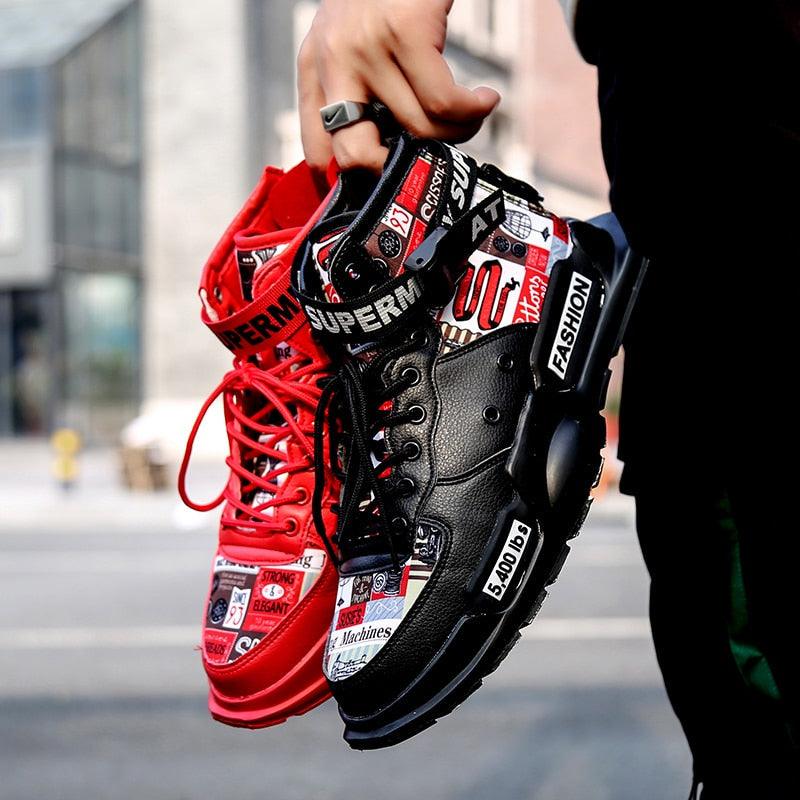 Nouvelles baskets de sport pour hommes de haute qualité, respirantes, légères, rouges, de luxe, de mode, de course, antidérapantes, de tennis, de sport, athlétiques, de marche, d'entraînement