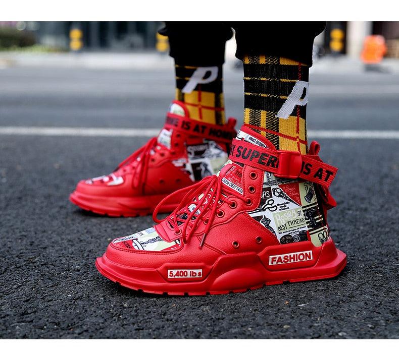 Nouvelles baskets de sport pour hommes de haute qualité, respirantes, légères, rouges, de luxe, de mode, de course, antidérapantes, de tennis, de sport, athlétiques, de marche, d'entraînement