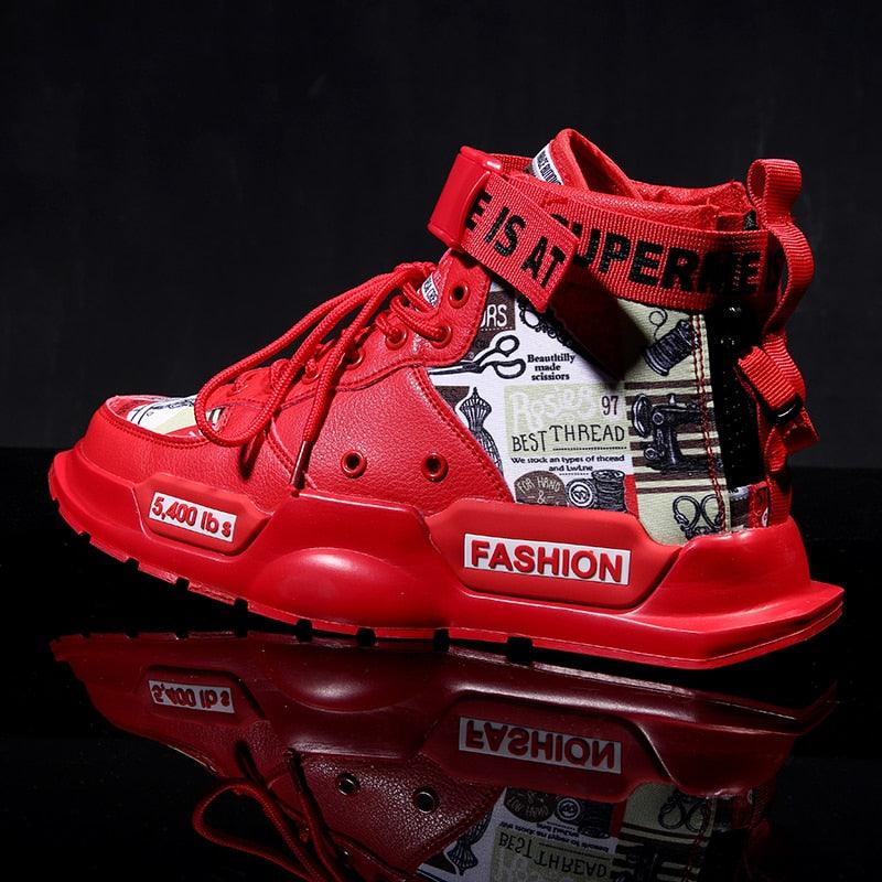 Nouvelles baskets de sport pour hommes de haute qualité, respirantes, légères, rouges, de luxe, de mode, de course, antidérapantes, de tennis, de sport, athlétiques, de marche, d'entraînement