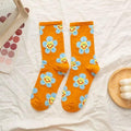Nouvelles chaussettes de dessin animé à fleurs pour femmes Chaussettes Kawaii Respirantes Printemps Automne Chaussettes décontractées Belles chaussettes pour femmes