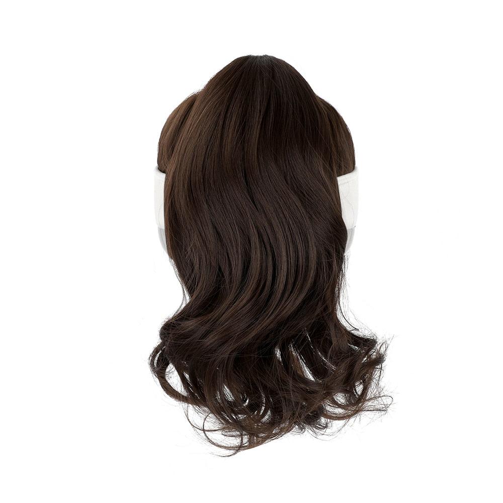 Perruque Synthétique avec Chapeau Visière pour Femmes, Extension de Queue de Cheval, Perruque Frisée Ondulée, Casquette de Baseball avec Cheveux, Perruques pour Femmes Noires, Perruques Cosplay pour Femmes