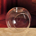 Porte-bougie rond en verre creux, bougeoir photophore pour la décoration de table de dîner et de mariage, bougeoir de mariage en verre de cristal transparent et fin, décoration de table de salle à manger.