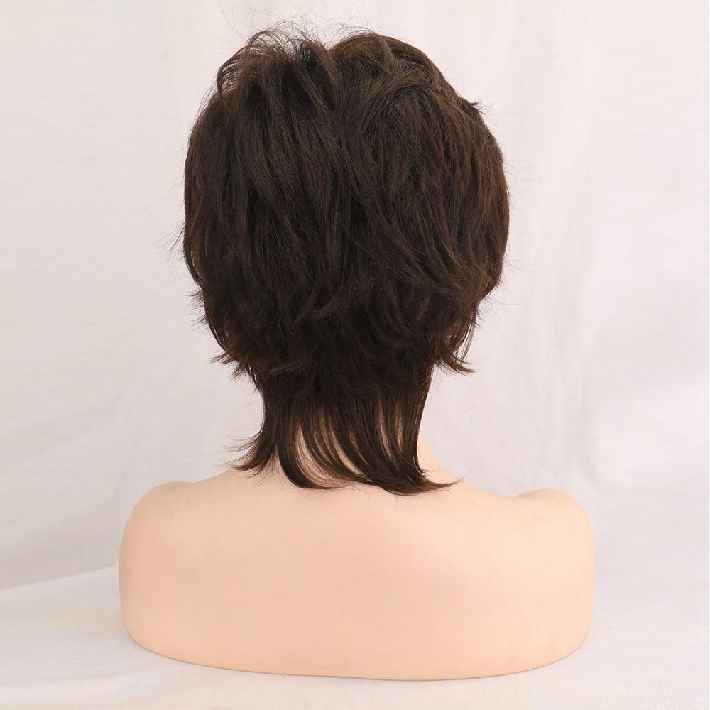 Nouvelle perruque courte pour femme style synthétique mélangé blond marron naturel résistant à la chaleur pour femme perruques bob pour femmes noires cadeaux pour femmes noires
