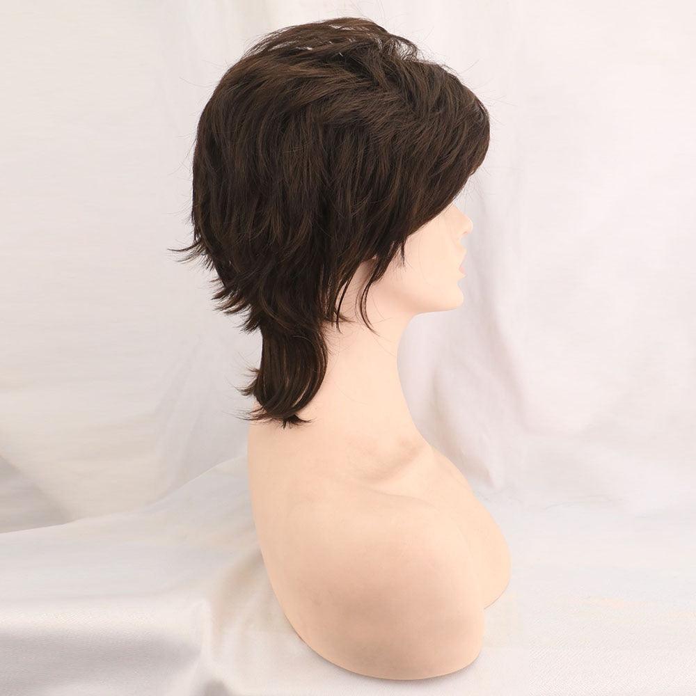 Nouvelle perruque courte pour femme style synthétique mélangé blond marron naturel résistant à la chaleur pour femme perruques bob pour femmes noires cadeaux pour femmes noires