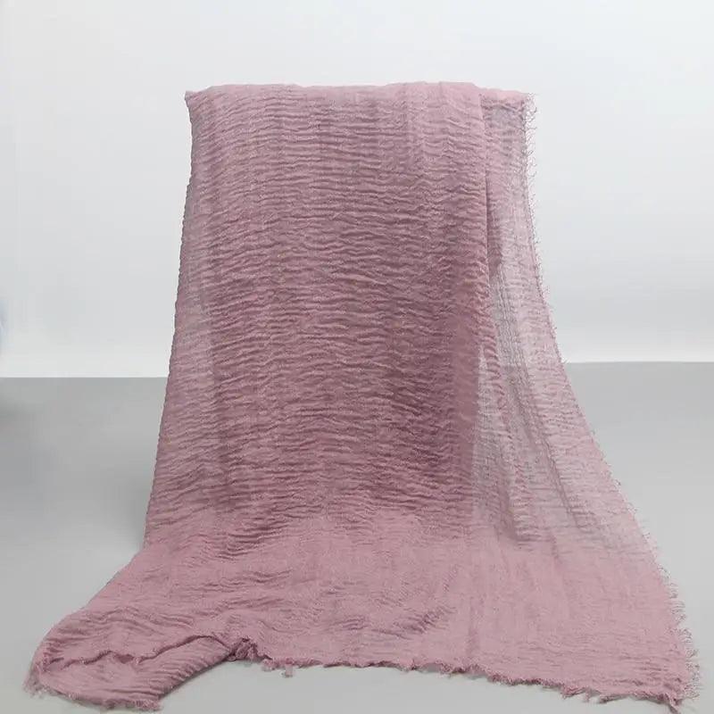 Nouveau Foulard Élégant Uni Femme Musulmane Chiffon Hijab Foulard Femme Musulmane Doux Coton Écharpe Islamique Hijab Châles et Enveloppes