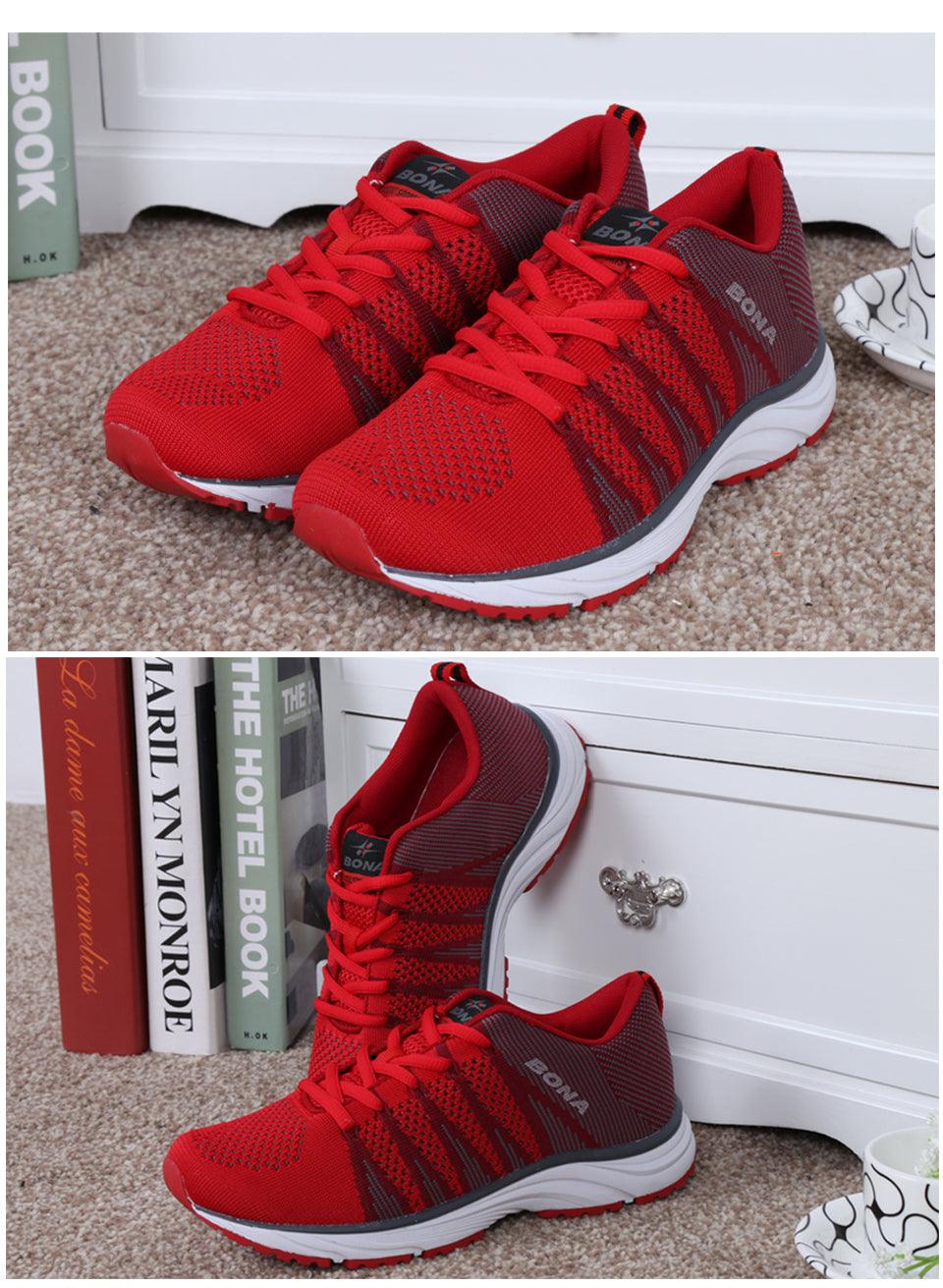 Nouvelles Chaussures de Course Élégantes pour Femmes, Baskets de Marche et de Jogging d'Extérieur, Chaussures de Sport à Lacets en Maille, Baskets de Course Antidérapantes Légères et Respirantes en Maille