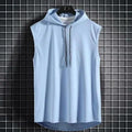 Nouvelle veste à capuche sans manches pour hommes, gilet de musculation, chemise de fitness, gilet de course d'été pour hommes, collants de compression, débardeurs de gym, chemise de sport sans manches à séchage rapide, débardeurs de fitness pour hommes