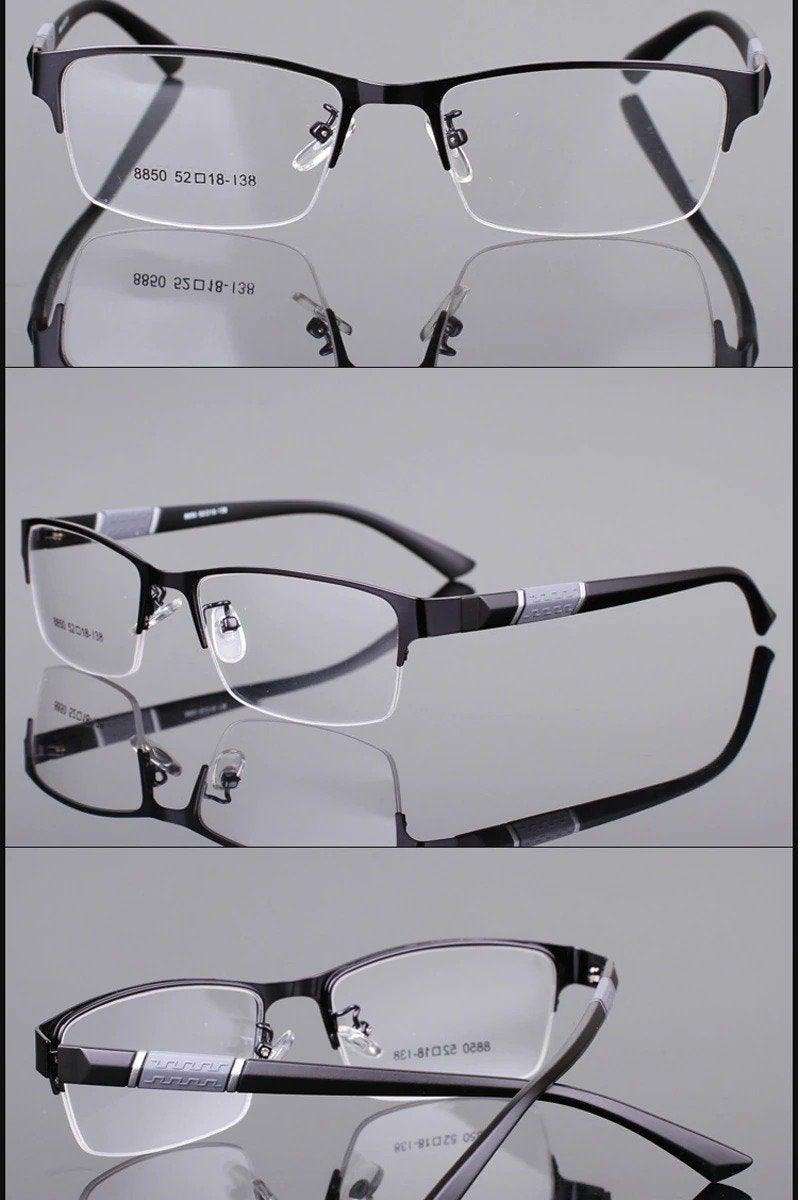 Lunettes de lecture semi-cerclées en alliage léger pour hommes et femmes avec demi-monture de qualité Lunettes de lecture pour hommes Nouvelle monture rétro