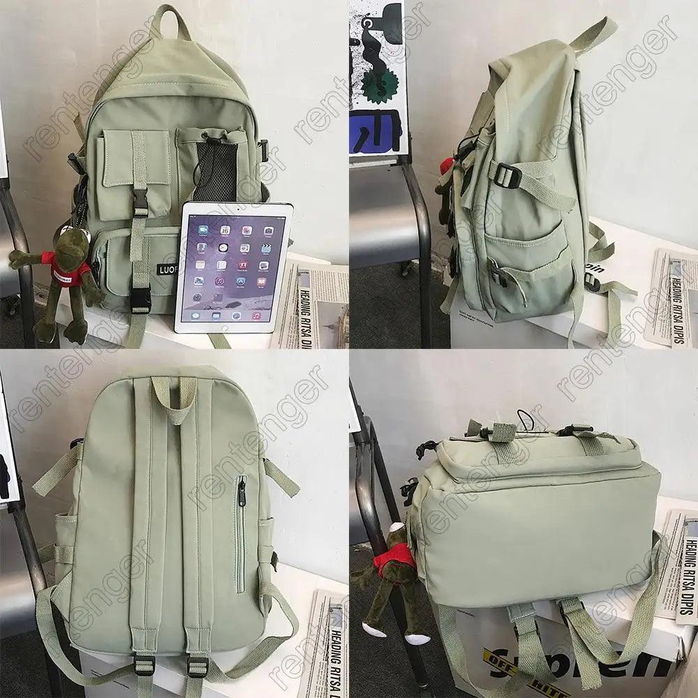 Nouveau sac à dos tendance en nylon pour femmes, filles et garçons, élégant, en maille, pour étudiants, collège, école, sac à dos cool pour ordinateur portable pour femmes et hommes