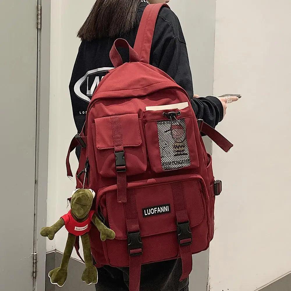 Nouveau sac à dos tendance en nylon pour femmes, filles et garçons, élégant, en maille, pour étudiants, collège, école, sac à dos cool pour ordinateur portable pour femmes et hommes