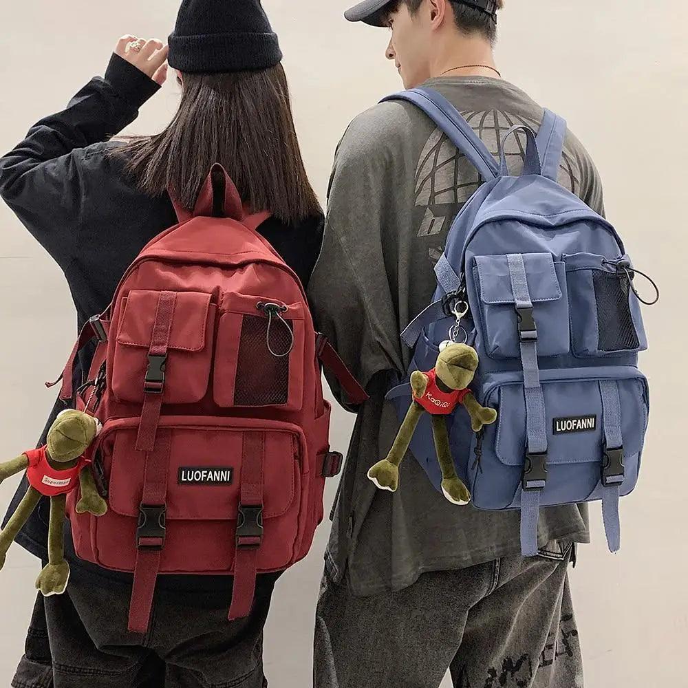 Nouveau sac à dos tendance en nylon pour femmes, filles et garçons, élégant, en maille, pour étudiants, collège, école, sac à dos cool pour ordinateur portable pour femmes et hommes