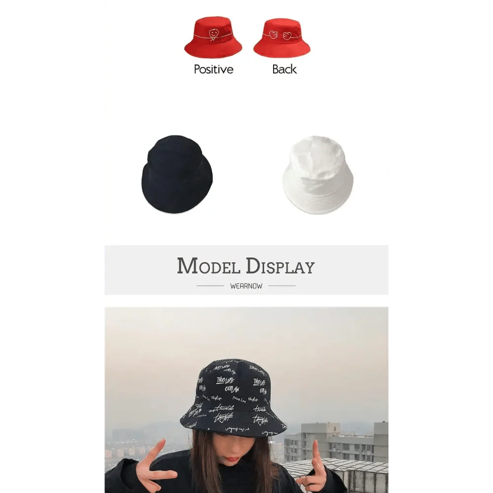 Nouveaux Bob Chapeaux d'Été Tendance pour Femmes Chapeau Panama Homme Chapeau de Soleil Panama Double Face Pêcheur Casquette pour Garçons/Filles