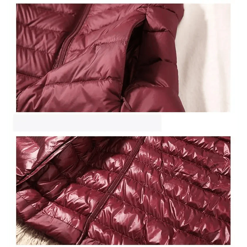 Nouveau gilet d'hiver tendance en duvet de canard ultra léger pour femme, col montant, sans manches, pour fille