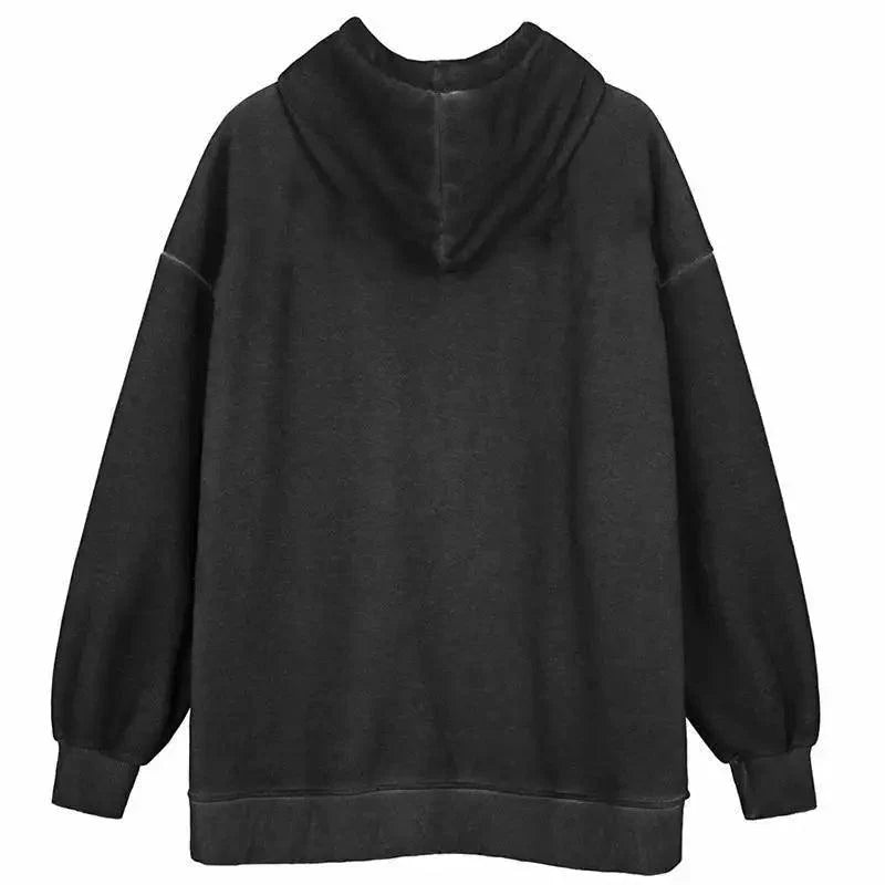 Nouveau Sweat à Capuche Tendance Vintage Hip Hop Streetwear Femme Angel Dark Impression Fermeture Éclair Veste Manteau Haut à Capuche Vêtements Hommes Femmes Punk Vêtement d'extérieur