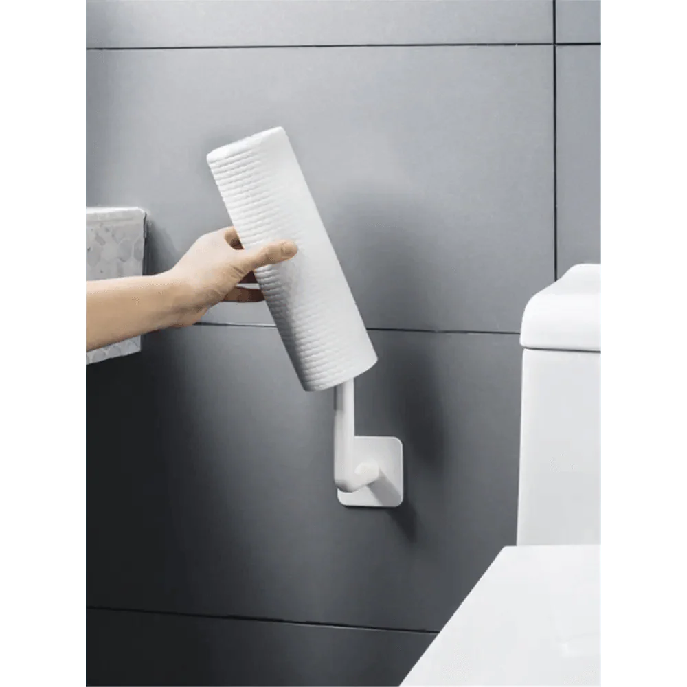 Nouveau Vigorous 1pc Accessoires de cuisine auto-adhésifs sous l'armoire Porte-rouleau de papier Support de serviette Cintre à mouchoirs Rangement pour salle de bain Toilettes