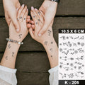 Nouveau tatouage temporaire étanche autocollant cerf Animal Flash Tatoo ligne noire Art corporel petit motif décoratif pour femmes garçons