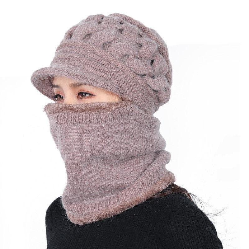 Nouveau bonnet cagoule d'hiver - Bonnet mère femme chaud épais - Bonnets de cyclisme d'extérieur rayés Gorgas - Ensemble bonnet écharpe masque - Bonnet de sport d'extérieur chaud pour homme - Bonnets tricotés - Bandana de randonnée - Cache-cou enfant