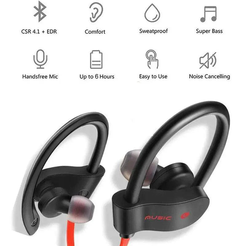 Nouveaux écouteurs sans fil Bluetooth, casque d'entraînement, musique sport, casque de jeu mains libres pour tous les smartphones, écouteurs Bluetooth sans fil pour téléphone portable, stéréo Bluetooth sport