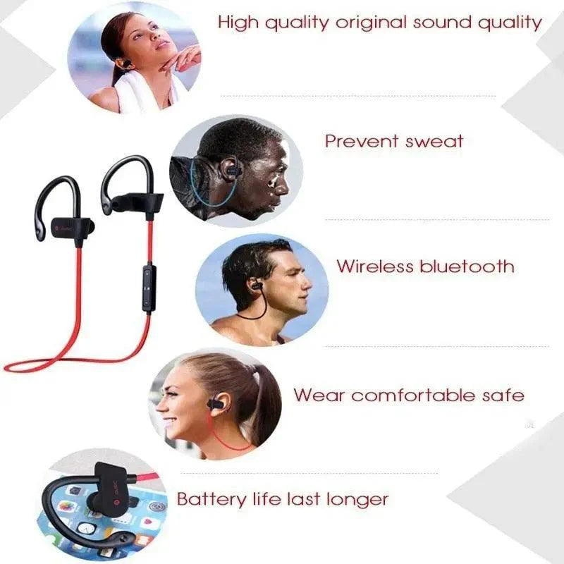 Nouveaux écouteurs sans fil Bluetooth, casque d'entraînement, musique sport, casque de jeu mains libres pour tous les smartphones, écouteurs Bluetooth sans fil pour téléphone portable, stéréo Bluetooth sport