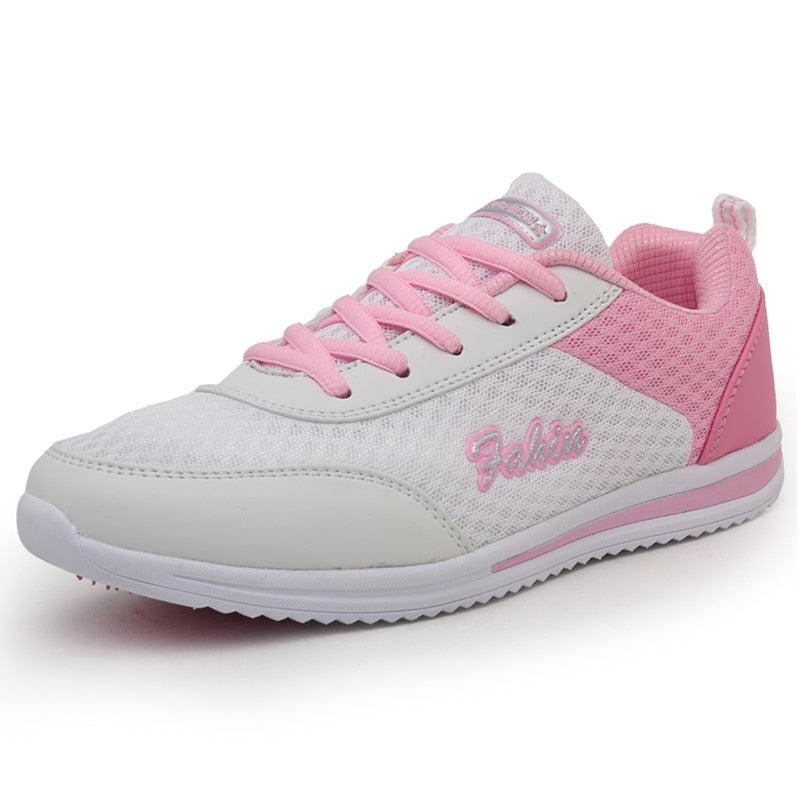 Nouvelles baskets décontractées violettes pour femmes Chaussures respirantes en maille pour femmes Baskets épaisses Chaussures de marche course tennis gym antidérapantes pour femmes