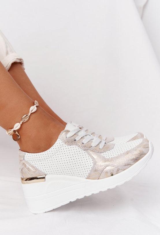 Nouvelles chaussures décontractées pour femmes, chaussures de sport élégantes à talon compensé, coussin d'air confortable, baskets vulcanisées pour femmes, baskets de sport respirantes
