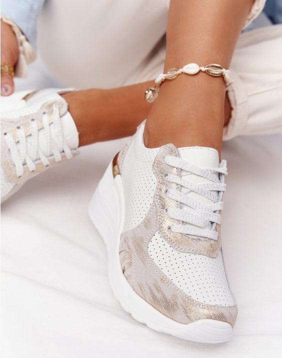 Nouvelles chaussures décontractées pour femmes, chaussures de sport élégantes à talon compensé, coussin d'air confortable, baskets vulcanisées pour femmes, baskets de sport respirantes
