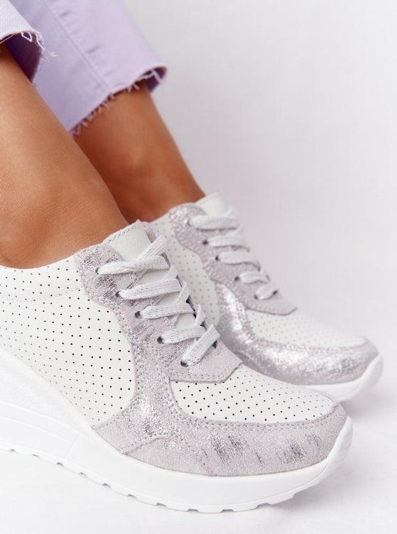 Nouvelles chaussures décontractées pour femmes, chaussures de sport élégantes à talon compensé, coussin d'air confortable, baskets vulcanisées pour femmes, baskets de sport respirantes