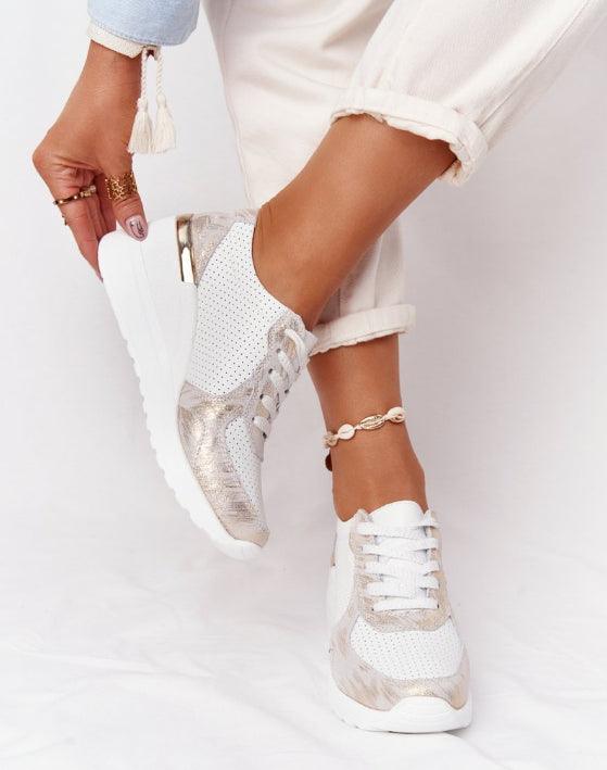 Nouvelles chaussures décontractées pour femmes, chaussures de sport élégantes à talon compensé, coussin d'air confortable, baskets vulcanisées pour femmes, baskets de sport respirantes