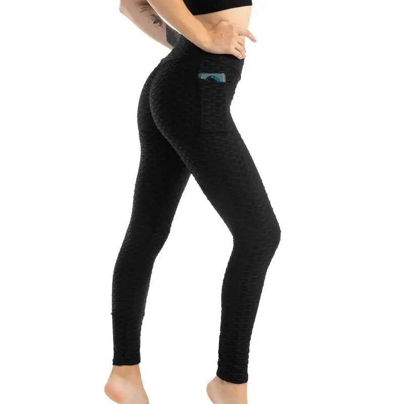 Nouveau pantalon de sport pour femme avec poches et effet push-up, legging taille haute pour la course et la gym, vêtements pour femme